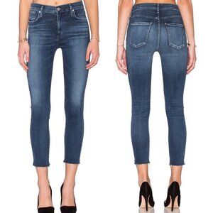 Revolve‎ Agolde Sophie High Rise Skinny Jeans Size 24 Blue Artizia Made in USA